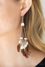 Load image into Gallery viewer, Paparazzi Haute Hawk White Earrings
