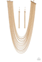 Load image into Gallery viewer, Paparazzi Cascading Chains - Gold Necklace
