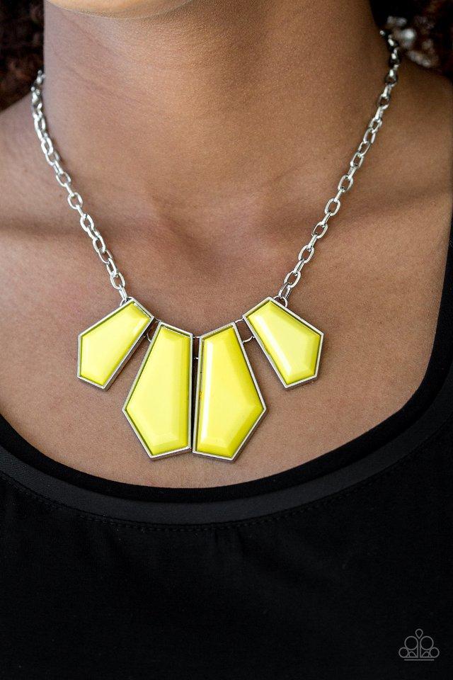 Paparazzi Get Up and GEO Yellow Necklace