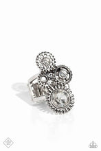 Load image into Gallery viewer, Paparazzi Blowing Off STEAMPUNK White Ring (Magnificent Musings April 2023 Fashion Fix)
