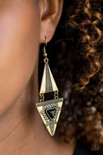 Load image into Gallery viewer, Paparazzi El Paso Edge Brass Earrings
