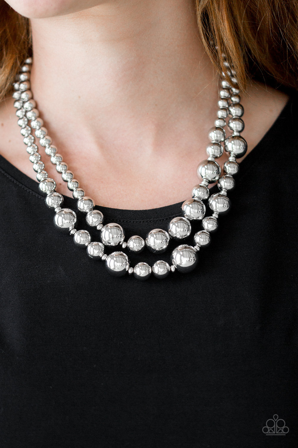 Paparazzi I Double Dare You - Silver Necklace