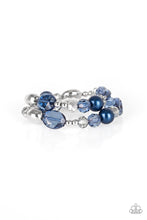 Load image into Gallery viewer, Paparazzi Downtown Dazzle Blue Bracelet
