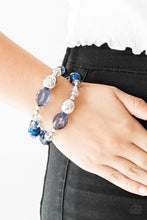 Load image into Gallery viewer, Paparazzi Downtown Dazzle Blue Bracelet
