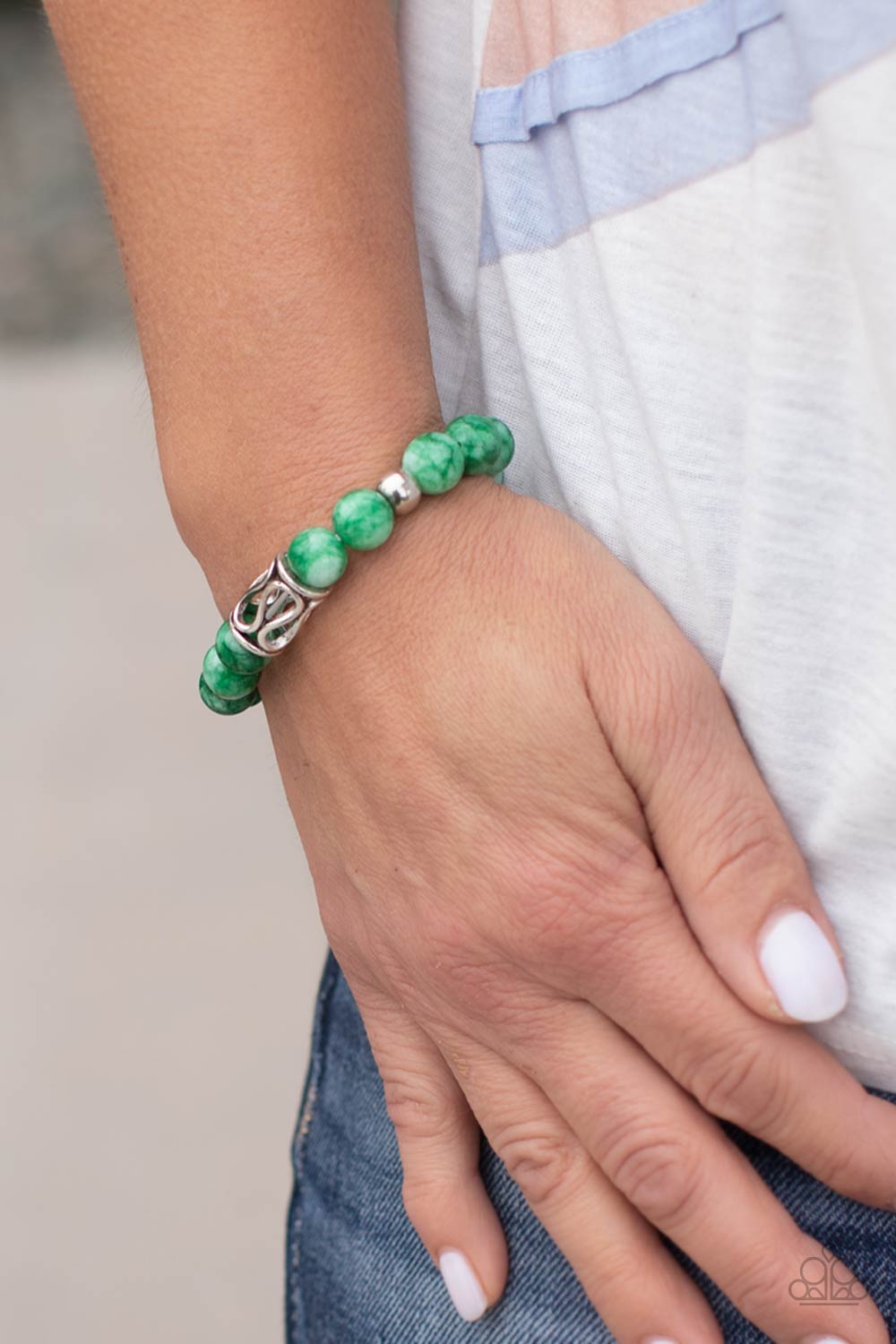 Paparazzi Soothes The Soul Green Bracelet