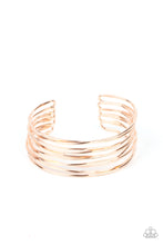 Load image into Gallery viewer, Paparazzi Nerves of Steel - Rose Gold Bracelet
