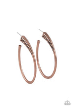 Load image into Gallery viewer, Paparazzi Fully Loaded - Copper Earrings
