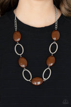 Load image into Gallery viewer, Paparazzi Beachside Boardwalk Brown Necklace
