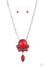 Load image into Gallery viewer, Paparazzi Geographically Gorgeous - Red Necklace
