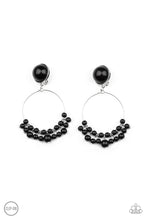 Load image into Gallery viewer, Paparazzi Cabaret Charm - Black CLIP-ON Earrings
