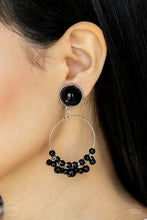 Load image into Gallery viewer, Paparazzi Cabaret Charm - Black CLIP-ON Earrings
