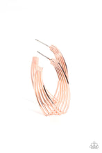 Load image into Gallery viewer, Paparazzi Industrial Illusion - Rose Gold Earrings
