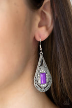 Load image into Gallery viewer, Paparazzi Deco Dreaming - Purple Earrings
