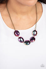 Load image into Gallery viewer, Paparazzi Cosmic Closeup Brass Necklace
