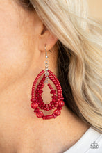 Load image into Gallery viewer, Paparazzi Prana Party - Red Earrings
