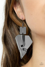 Load image into Gallery viewer, Paparazzi Deceivingly Deco - Black Earring
