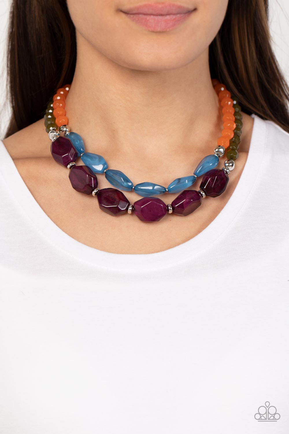 Paparazzi Tropical Trove - Purple Multi Necklace