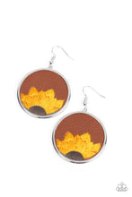 Load image into Gallery viewer, Paparazzi Sun-Kissed Sunflowers Brown Earrings
