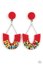 Load image into Gallery viewer, Paparazzi Make it RAINBOW Red Earrings
