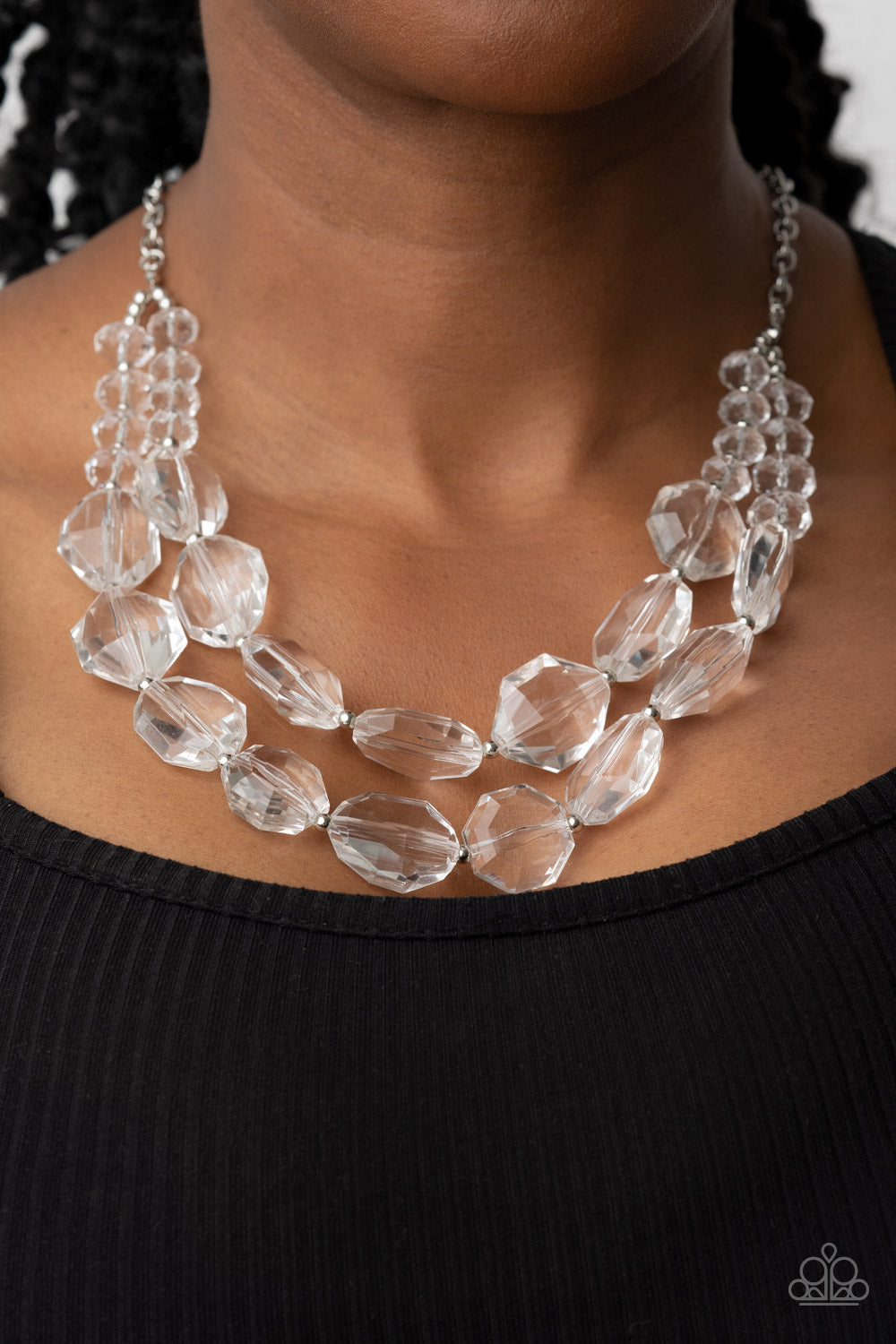 Paparazzi Icy Illumination White Necklace