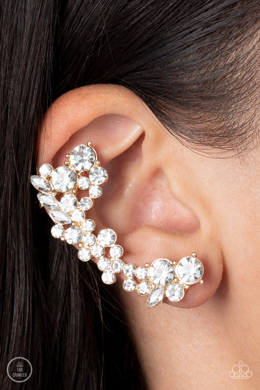 Paparazzi Astronomical Allure - Gold Earrings (Ear Crawlers)