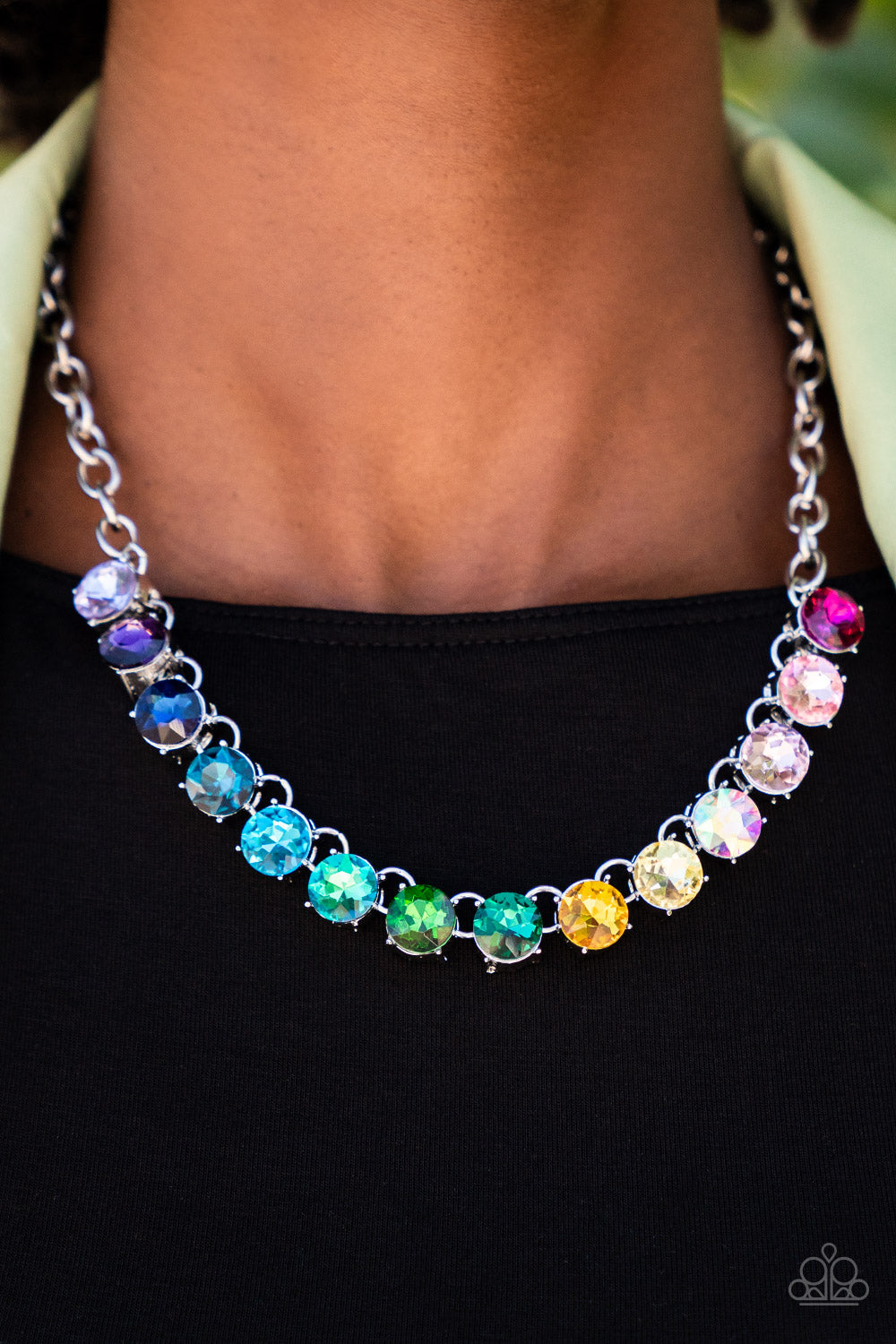 Paparazzi Rainbow Resplendence - Multi Necklace (June 2022 Life of the Party)