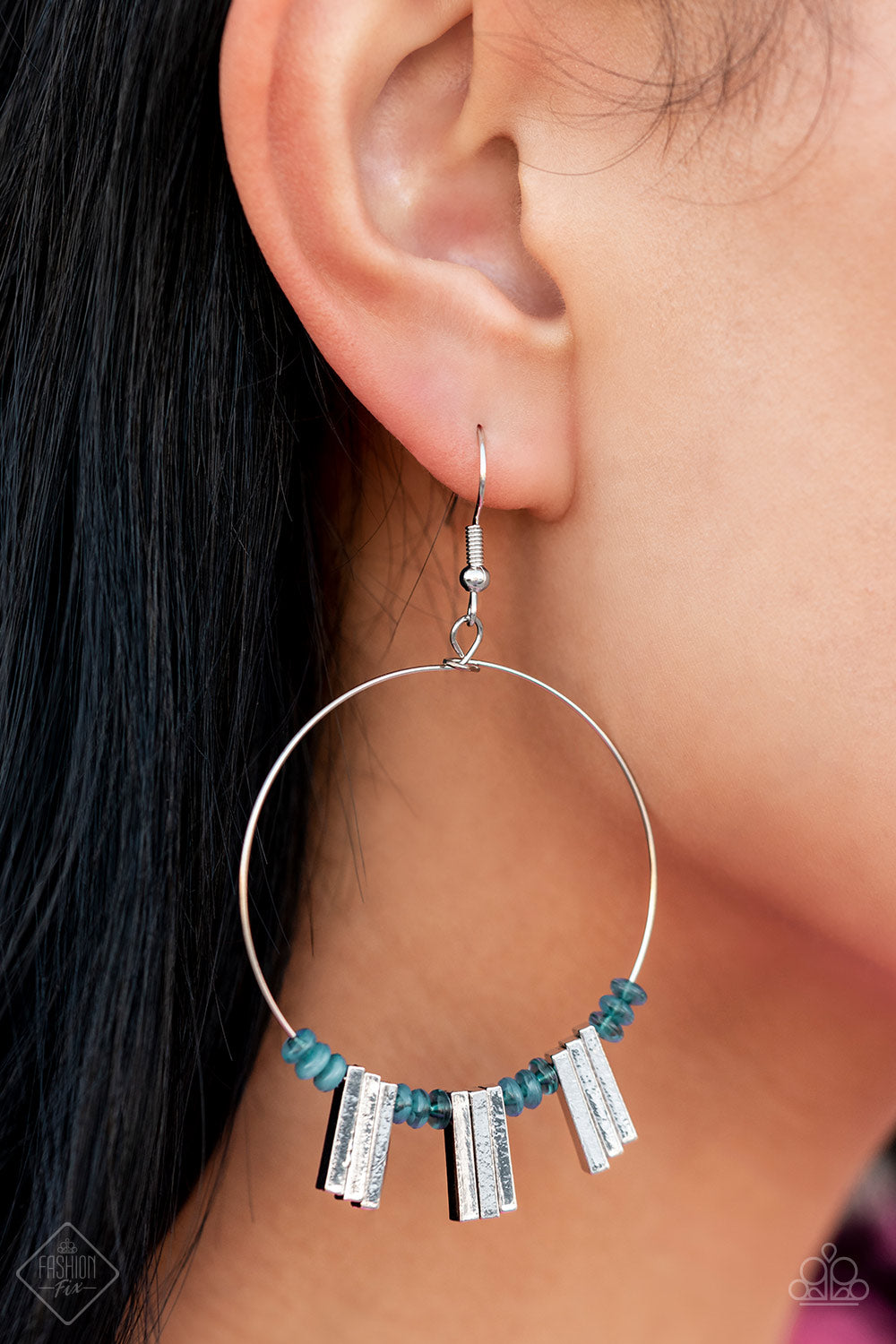 Paparazzi Luxe Lagoon - Blue Earrings (Sunset Sightings October 2022 Fashion Fix)