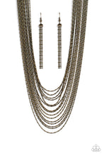 Load image into Gallery viewer, Paparazzi Cascading Chains - Brass Necklace
