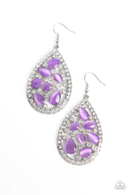 Load image into Gallery viewer, Paparazzi Cats Eye Class - Purple Earring
