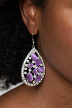 Load image into Gallery viewer, Paparazzi Cats Eye Class - Purple Earring
