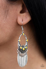 Load image into Gallery viewer, Paparazzi Cry Me A RIVIERA Yellow Earring
