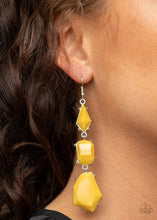 Load image into Gallery viewer, Paparazzi GEO Getaway Yellow Earrings
