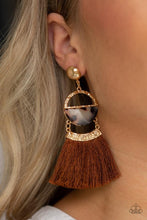 Load image into Gallery viewer, Paparazzi Tassel Trot Brown Earrings
