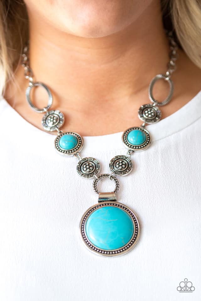 Paparazzi Sedona Drama Blue Necklace