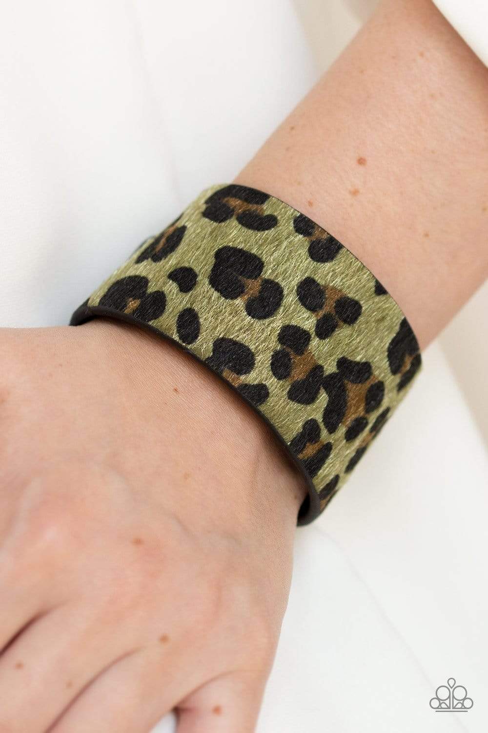 Paparazzi Cheetah Cabana Green Bracelet