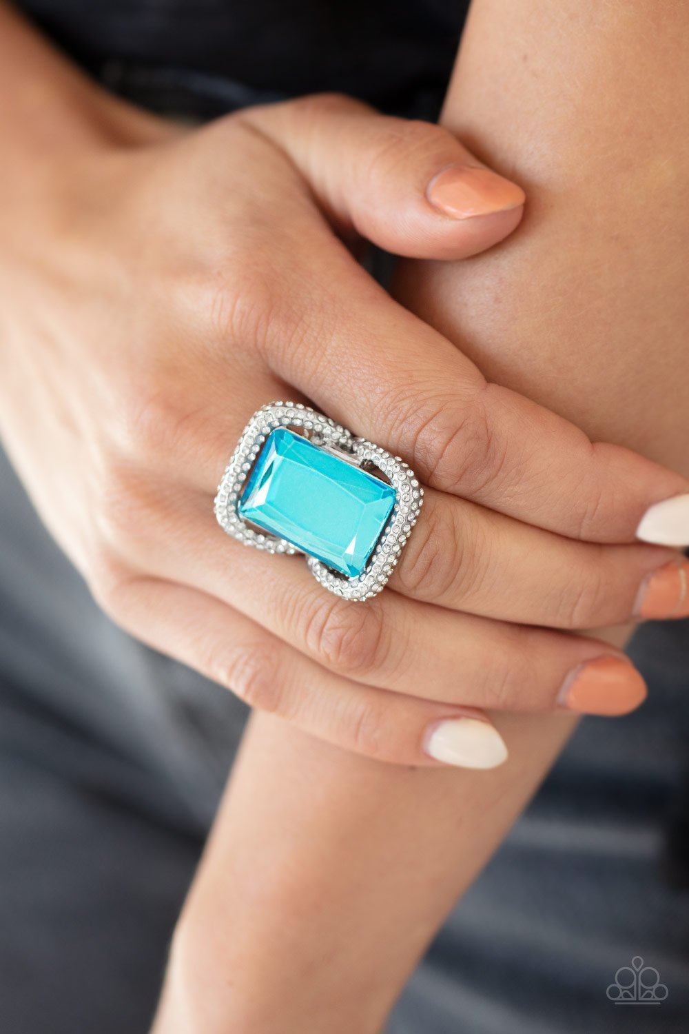 Paparazzi Deluxe Decadence Blue Ring