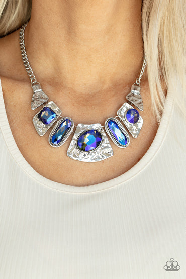 Paparazzi Futuristic Fashionista Blue Necklace