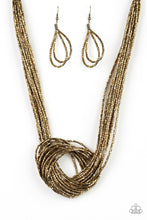 Load image into Gallery viewer, Paparazzi Knotted Knockout Brass Necklace

